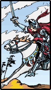 carta caballo de espadas tarot