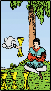 carta cuatro de copas tarot
