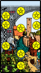carta diez de oros tarot