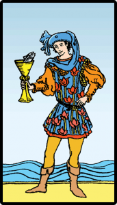 carta sota de copas tarot
