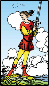 carta sota de espadas tarot