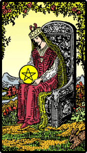 carta reina de oros tarot